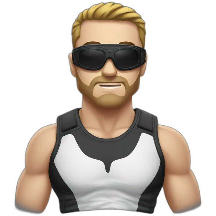 Combattant  MMA avec lunette emoji