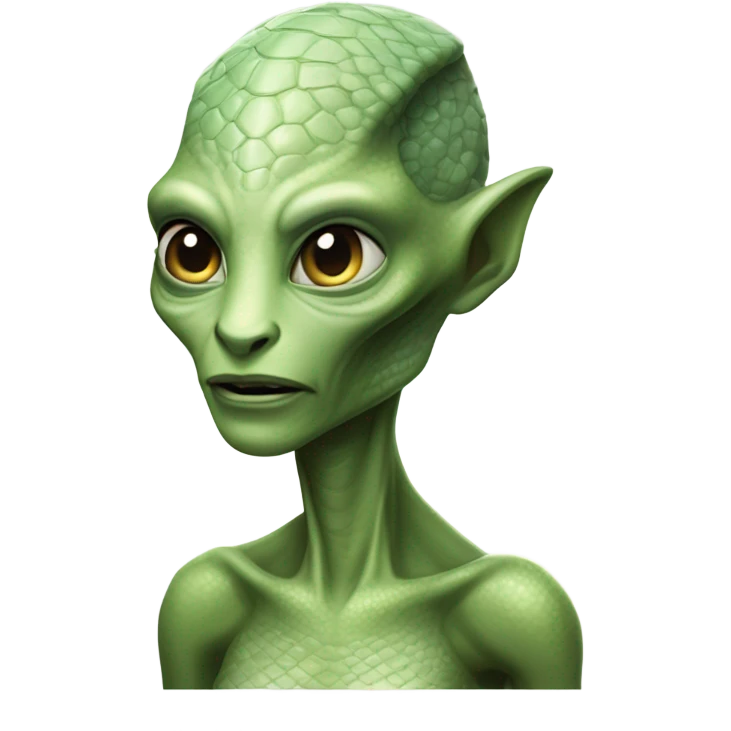 a reptilian alien woman full body emoji