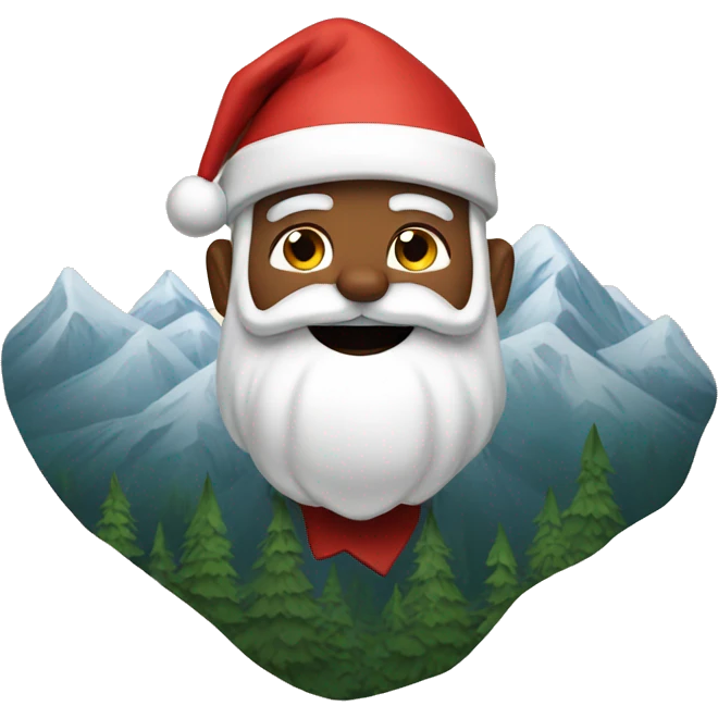 Santa Claus in the mountains emoji