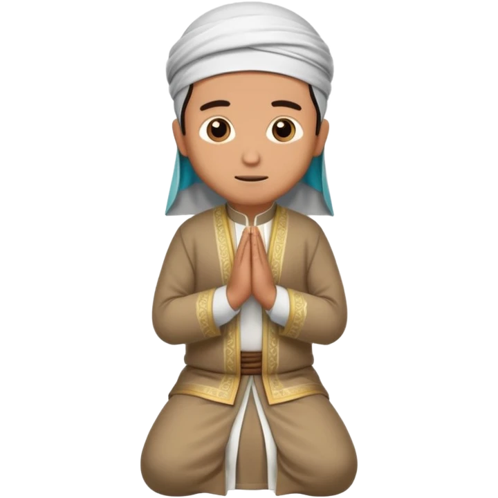 молящийся мусульманин в полный рост  emoji