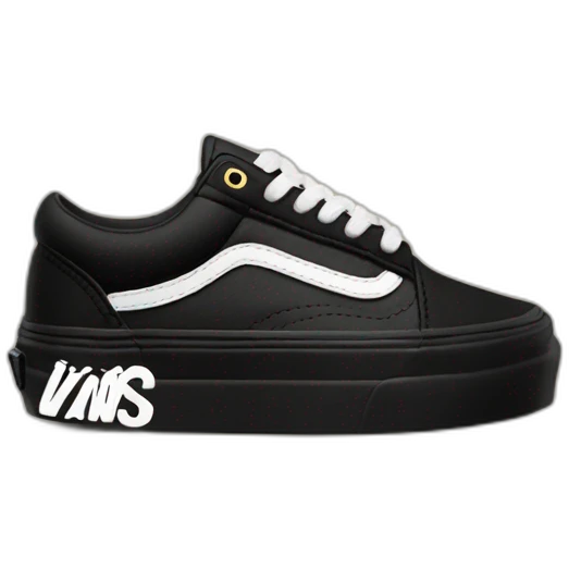 vans black old skool emoji