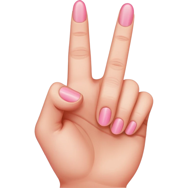 Pink middle finger emoji