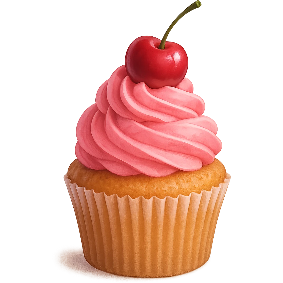 pink cupcake emoji