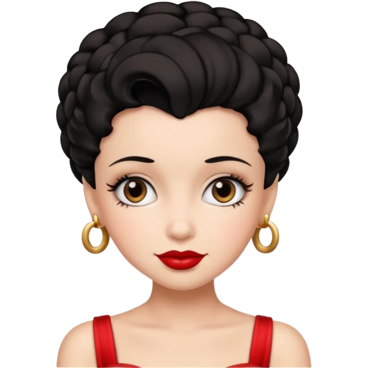Please change her hair to Betty Boop hairstyle  emoji