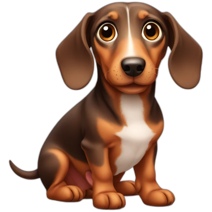 Cute dachshund emoji