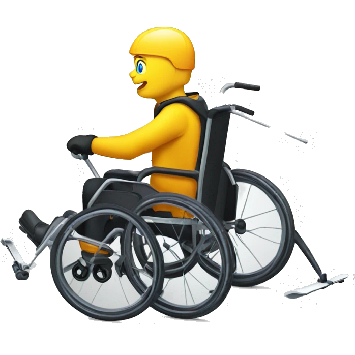 Wheelchair skiing emoji