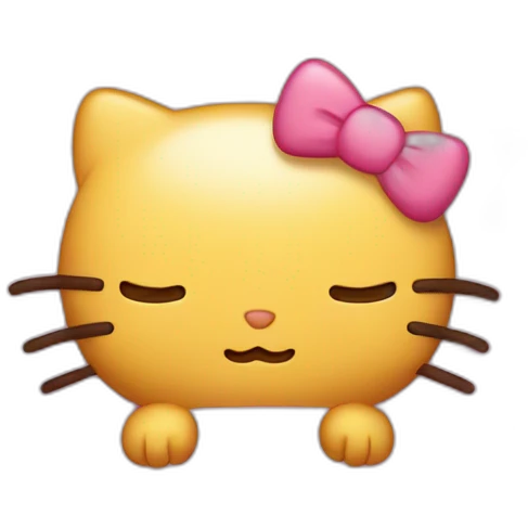 Hello kitty sleeping emoji
