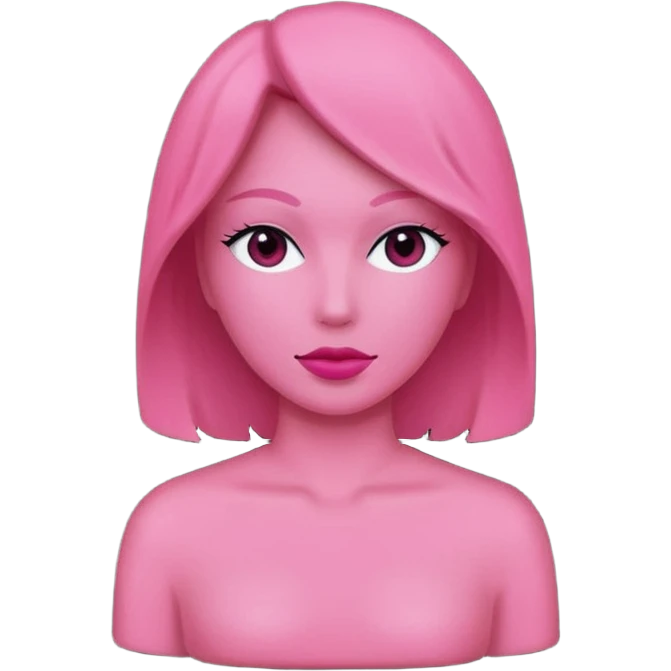 silueta de mujer rosa sin cara emoji