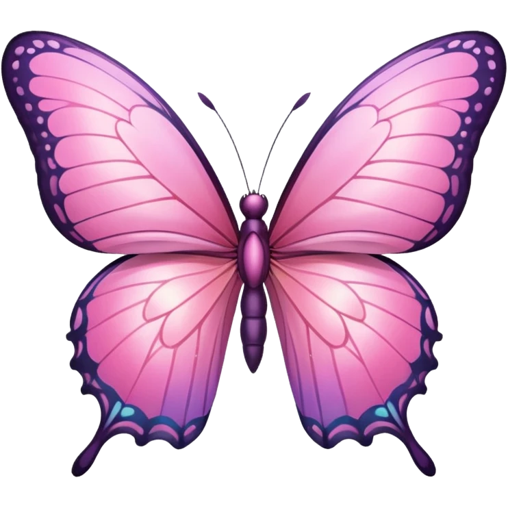 Pink buterfly emoji