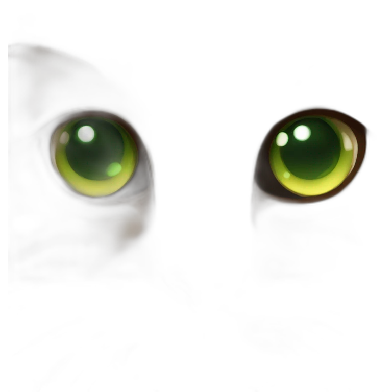 brown fluffy cat green eyes emoji
