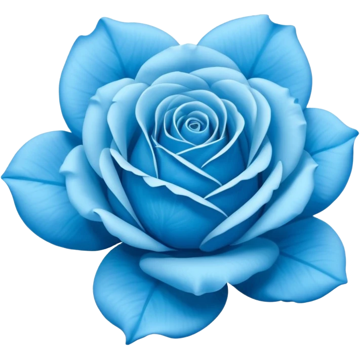 Sky blue rose emoji