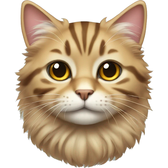 Fluffy tabby cat emoji