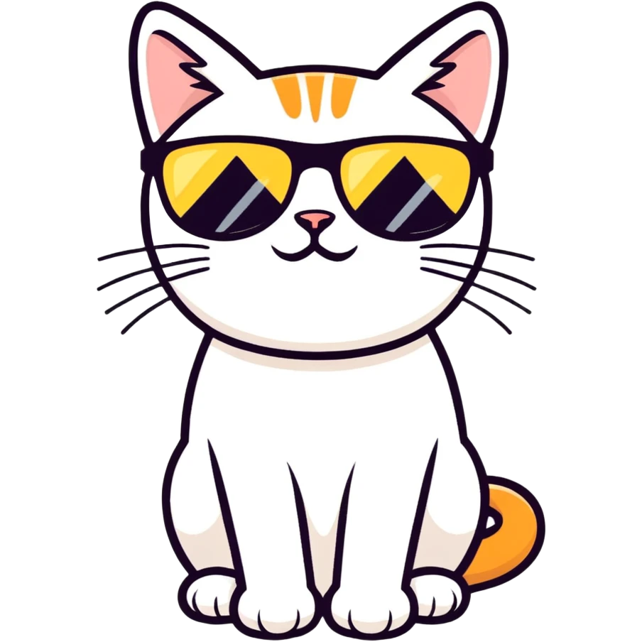 Cat with sunglasses emoji
