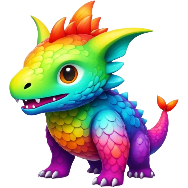 Randomly-colored colorful Fakémon-creature emoji