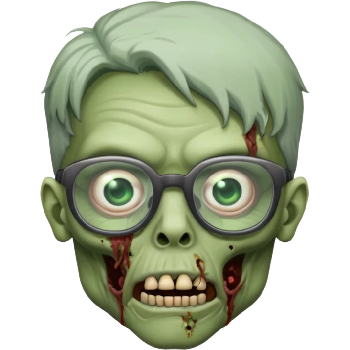 zombie with big glasses emoji