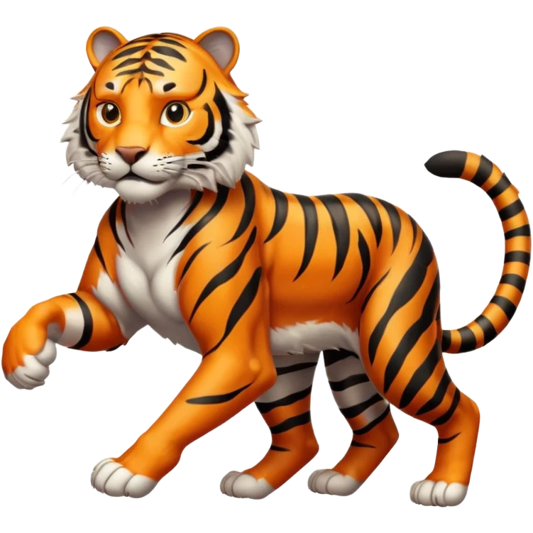 High resolution of a runnig tigar emoji