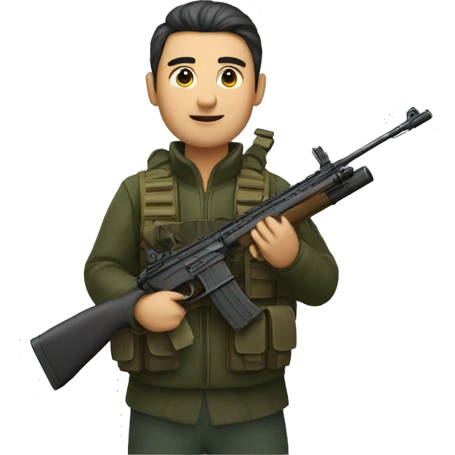 tokaev with rifle  emoji