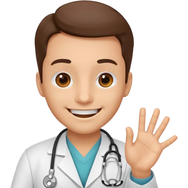 cartoon face for  a doctor and he said ok emoji