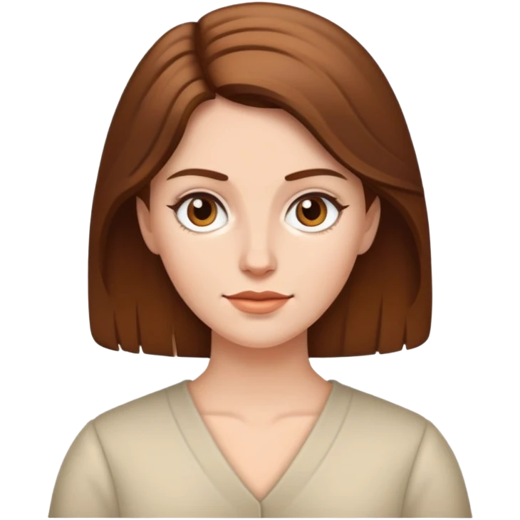 White woman with brown hair  emoji