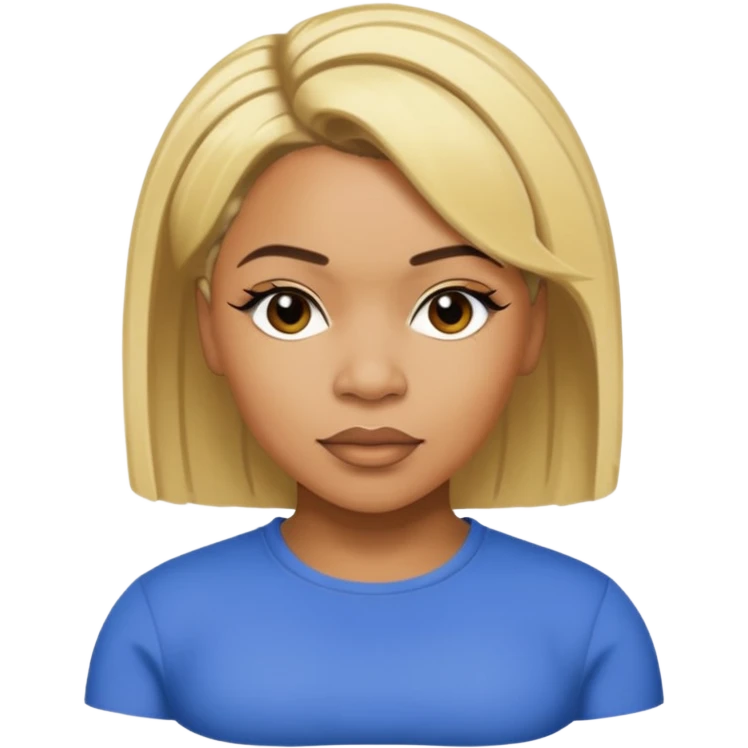 Tionne T-Boz Watkins with short blonde hair emoji