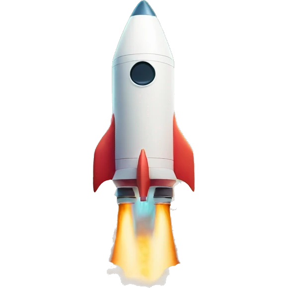 Shopify logo on a rocket emoji