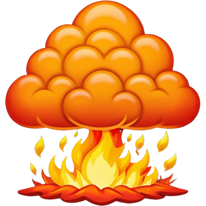 fire hitted by thunderstorm  emoji