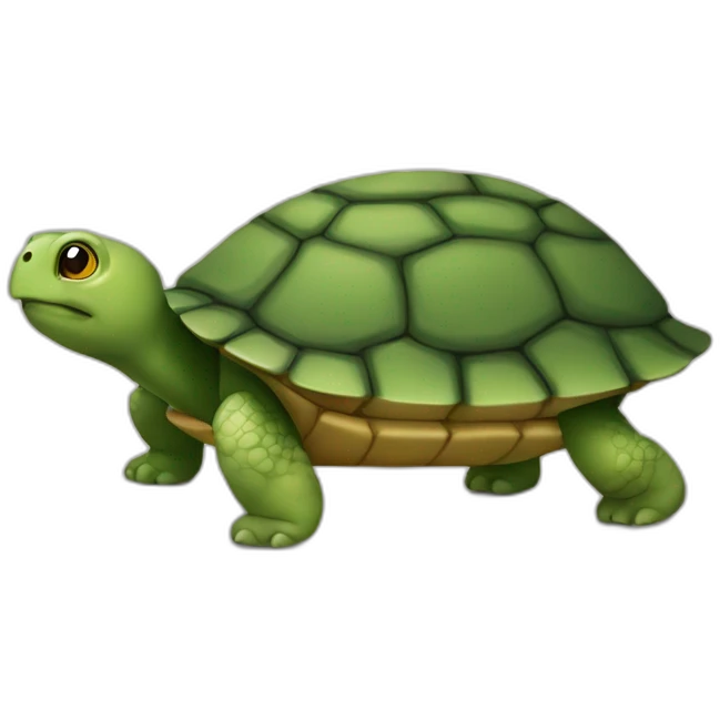 Tortue qui court sur la route emoji