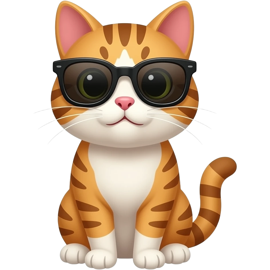 Cat wearing sunglasses emoji