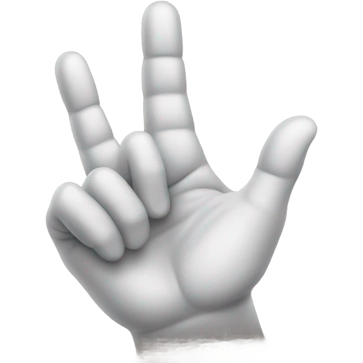 a hand that shows Rock On Hand Sign emoji
