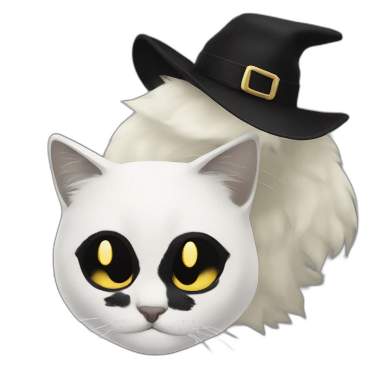 Chat noir et blanc emoji