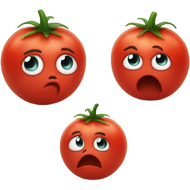 Sad, tomato, crying because I did something wrong and it’s guilty emoji