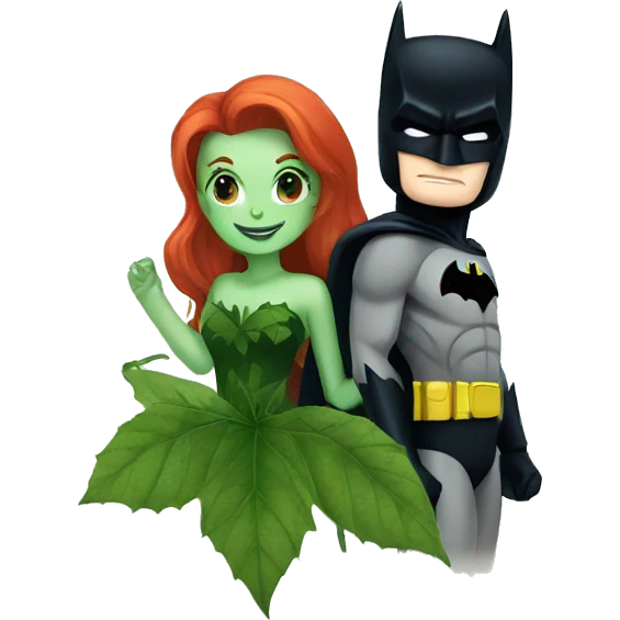 poison ivy and batman emoji
