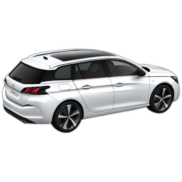 New Peugeot 308 SW white 2023 emoji