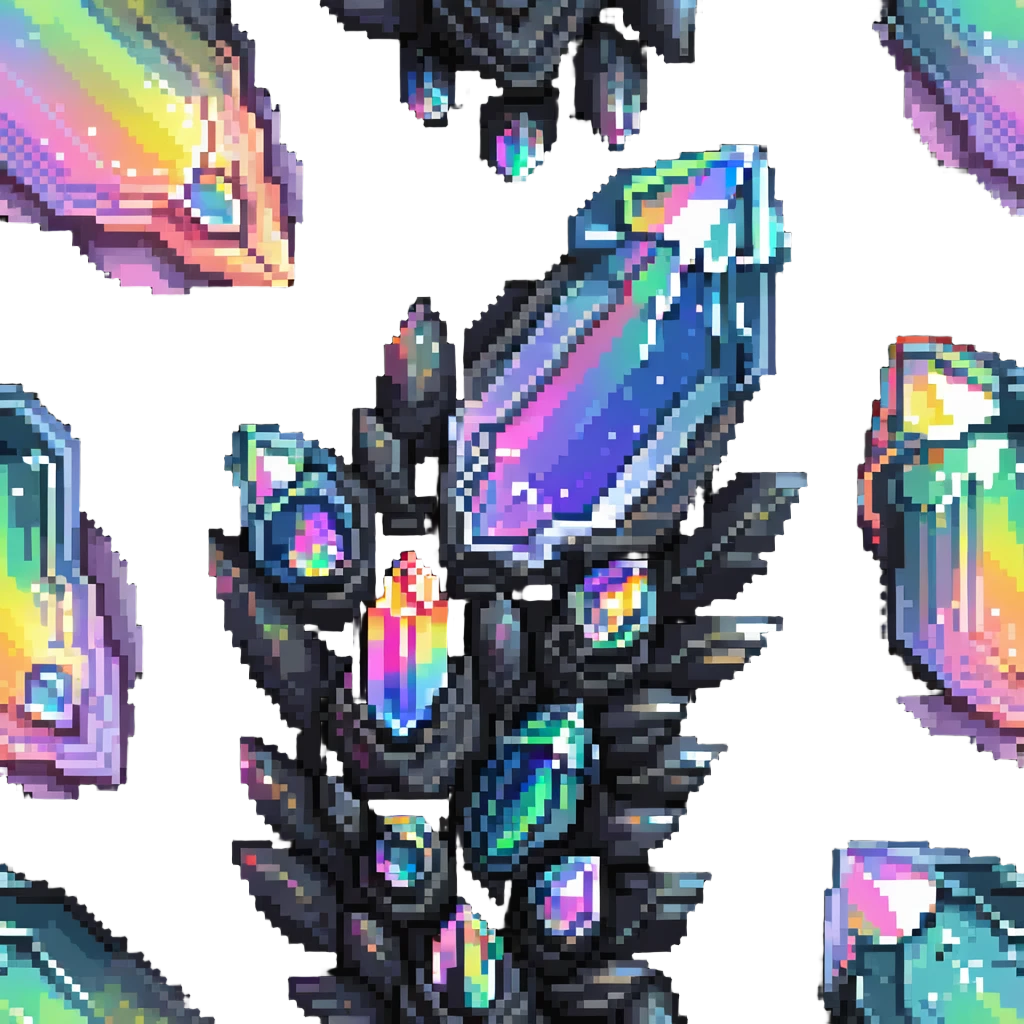 rainbow aura quartz crystal emoji
