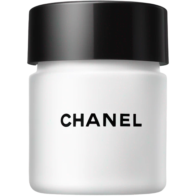 A circular white hand cream with the Chanel logo. emoji