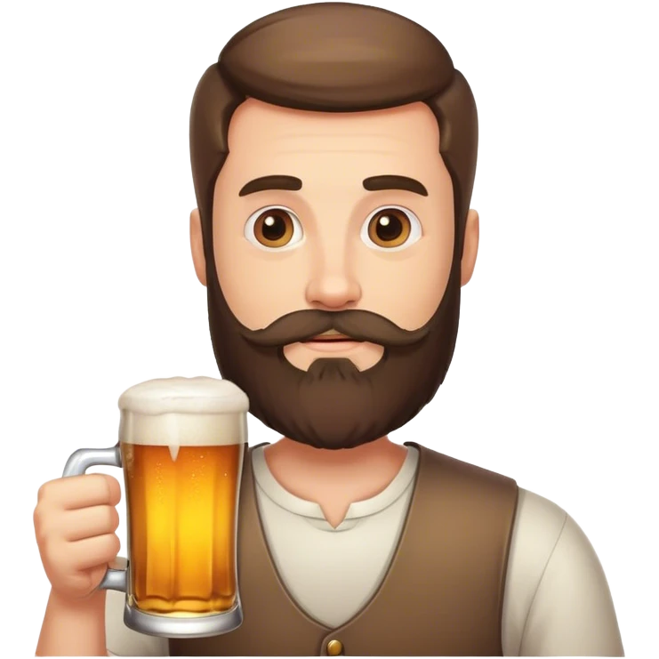 Dad with beard and beer emoji