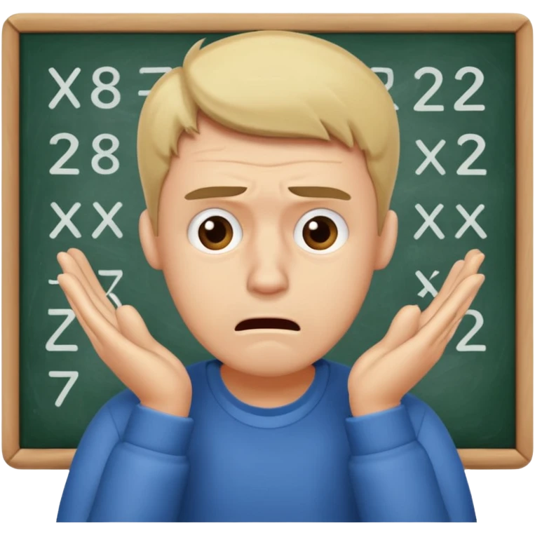 super stressed out guy doing math and stressing out emoji