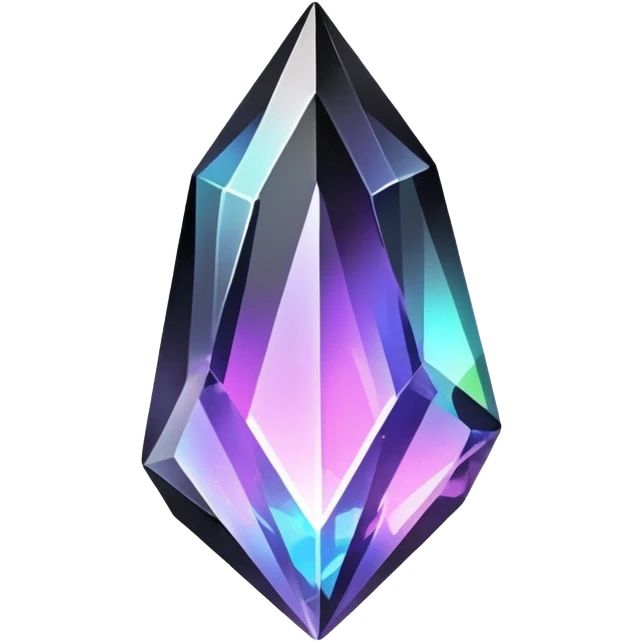 Black iridescent nebula crystal shard emoji