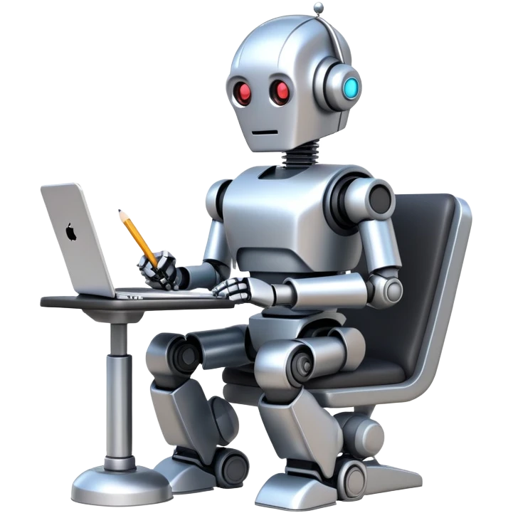 robot wruting resume emoji