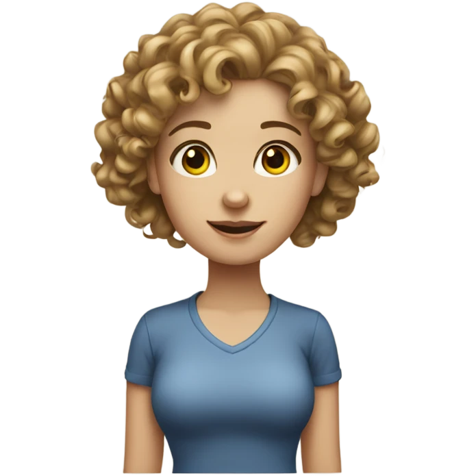 Curly white girl emoji