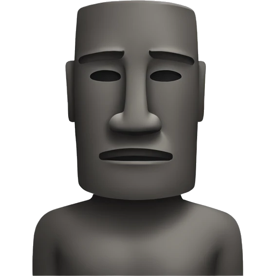 moai with both arms extended forward emoji