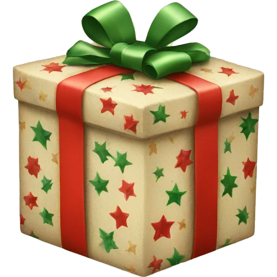 Vintage Christmas present emoji
