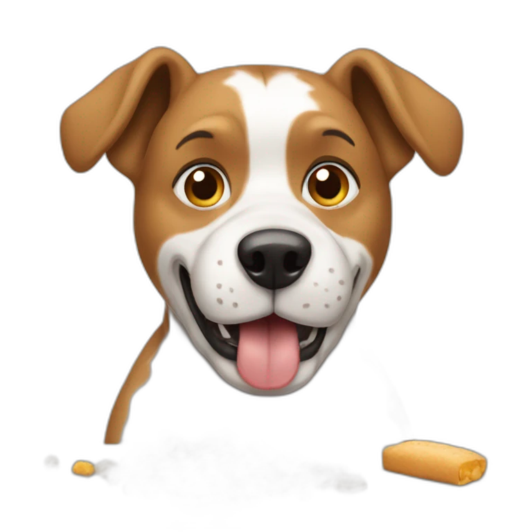 dog eating food emoji