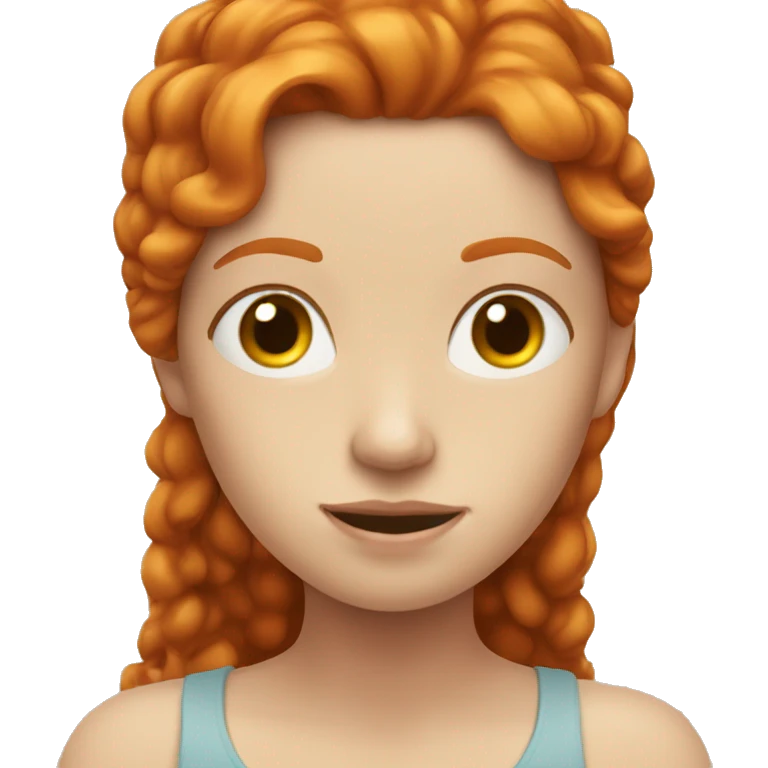 Ginger girl using telepathy  emoji