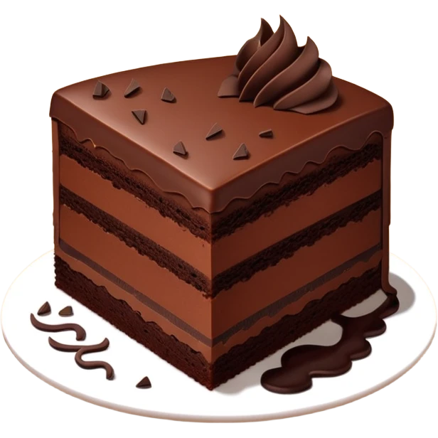 Chocolate cake a piece emoji