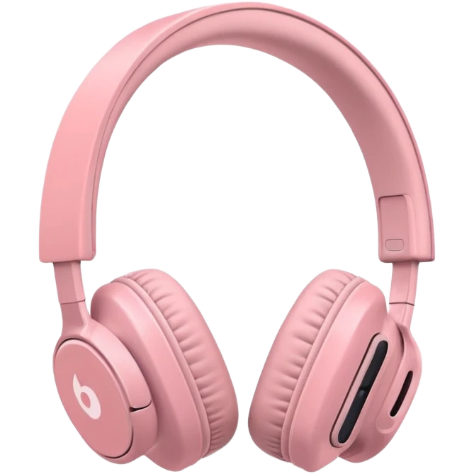 Casque bluetooth Apple rose pastel emoji
