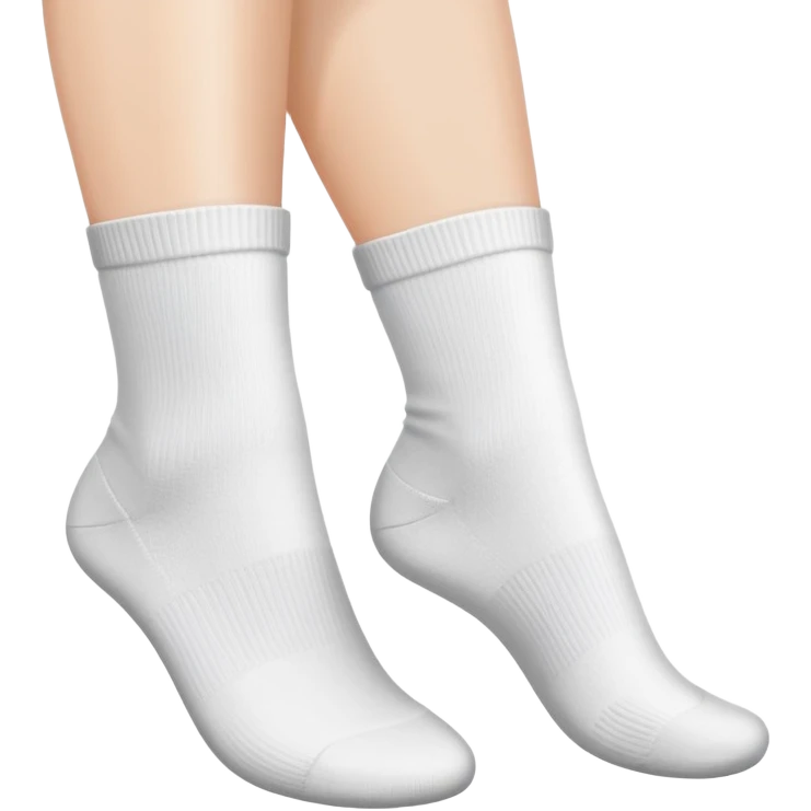 woman's feet wearing white crew socks viewed from directly underneath showing soles emoji