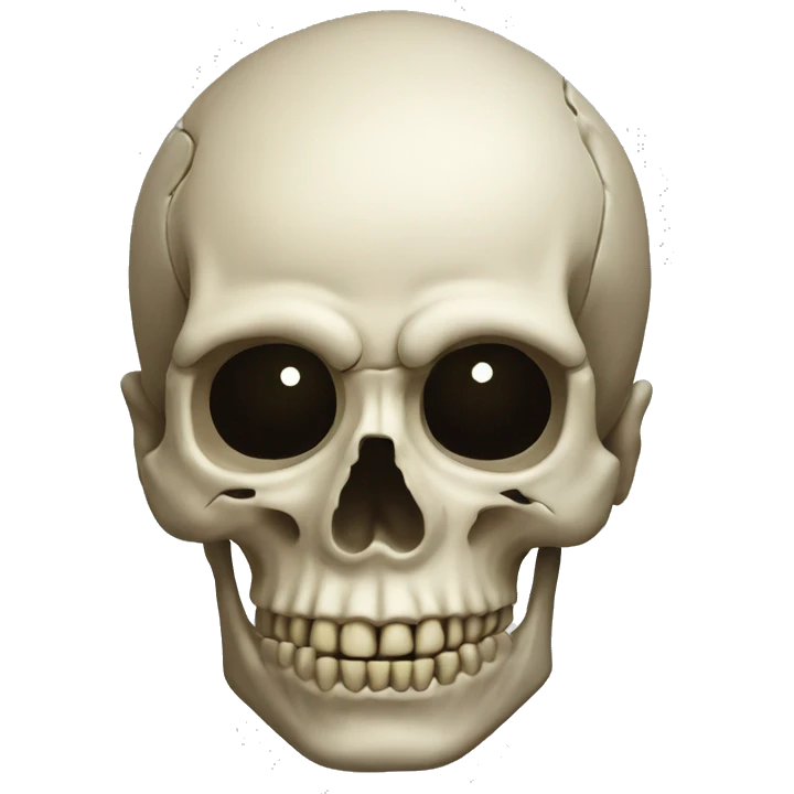 skull below head emoji