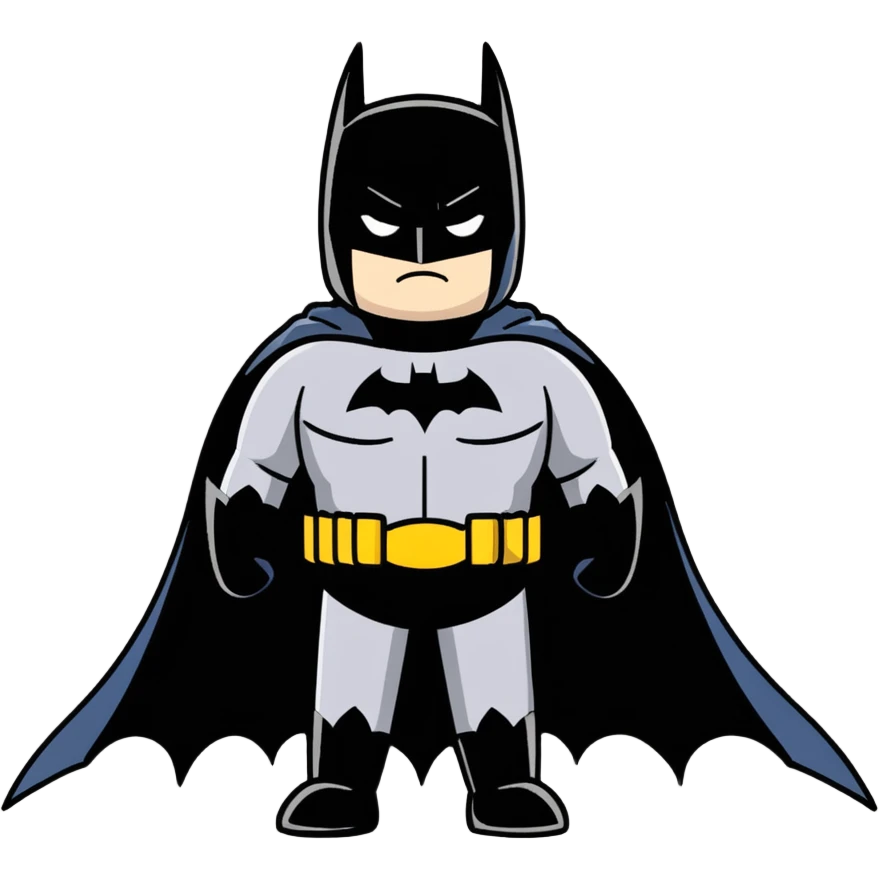 batman character cartoonish sticker style emoji