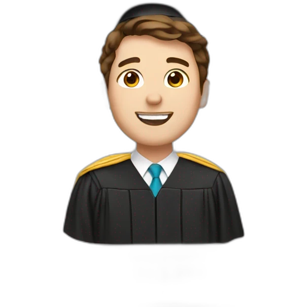 Proud graduate Male Brown Hair with confetti emoji emoji